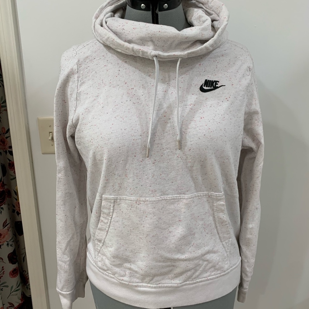 White Nike cowl neck sweatshirt